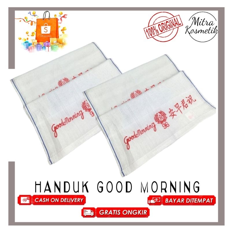 ❇️MITRA❇️Handuk Putih Good Morning/Good Morning Handuk Putih