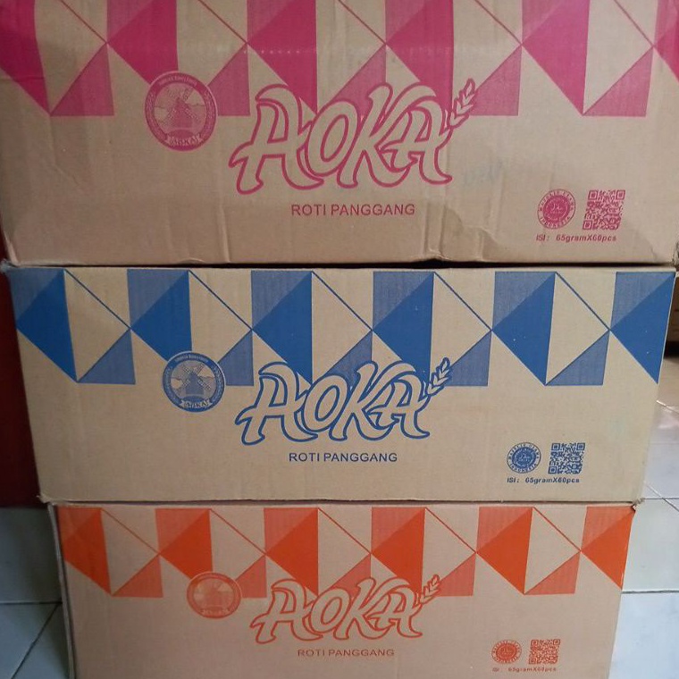 

AKK455 55 COD Aoka Roti Panggang Lembut 1 Dus isi 6pcs tersedia satuan rasa dan mix