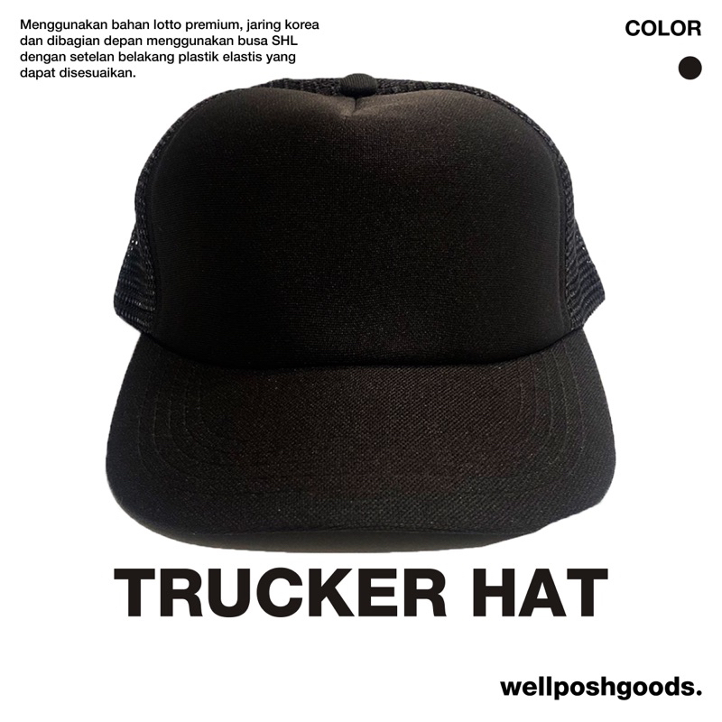 TOPI JARING COKLAT TUA TRUCKER CAP DARK BROWN - TOPI TRUCKER HAT POLOS WELLPOSHGOODS