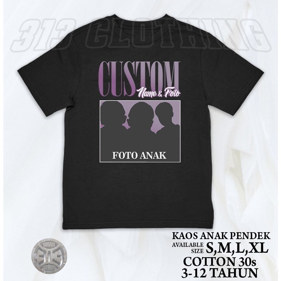 Kaos Baju Anak Custom Nama Dan Foto Anak Vintage / Kaos Anak Bikin Desain Nama Dan Foto Sendiri Cust