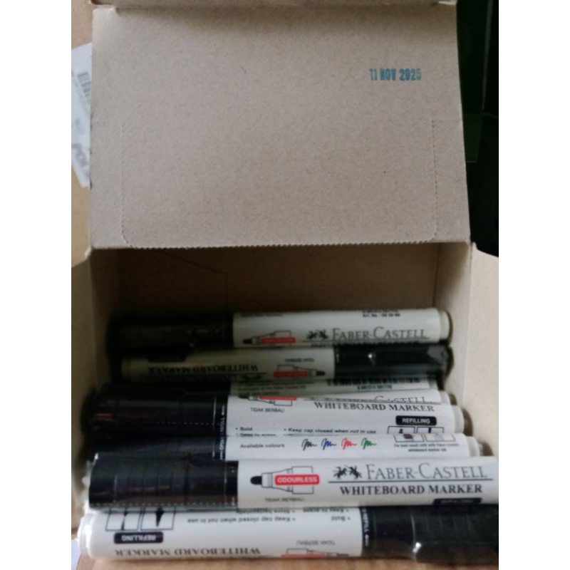 

spidol whiteboard faber Castell black 1 pcs