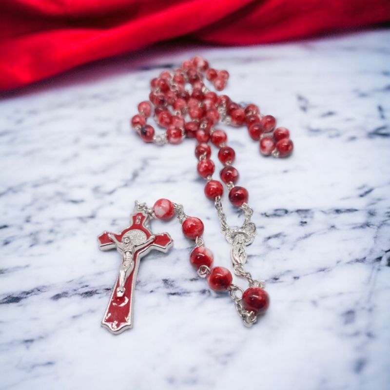 Rosario Manik Batu Corak Merah