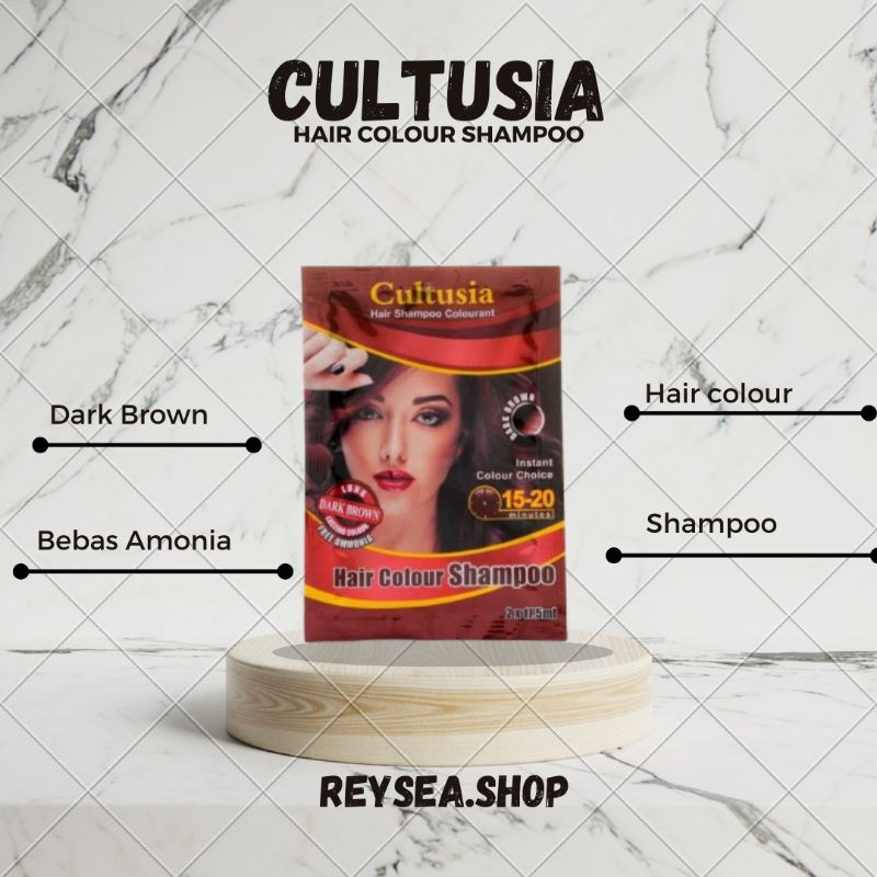 CULTUSIA - HAIR COLOUR SHAMPOO DARK BROWN