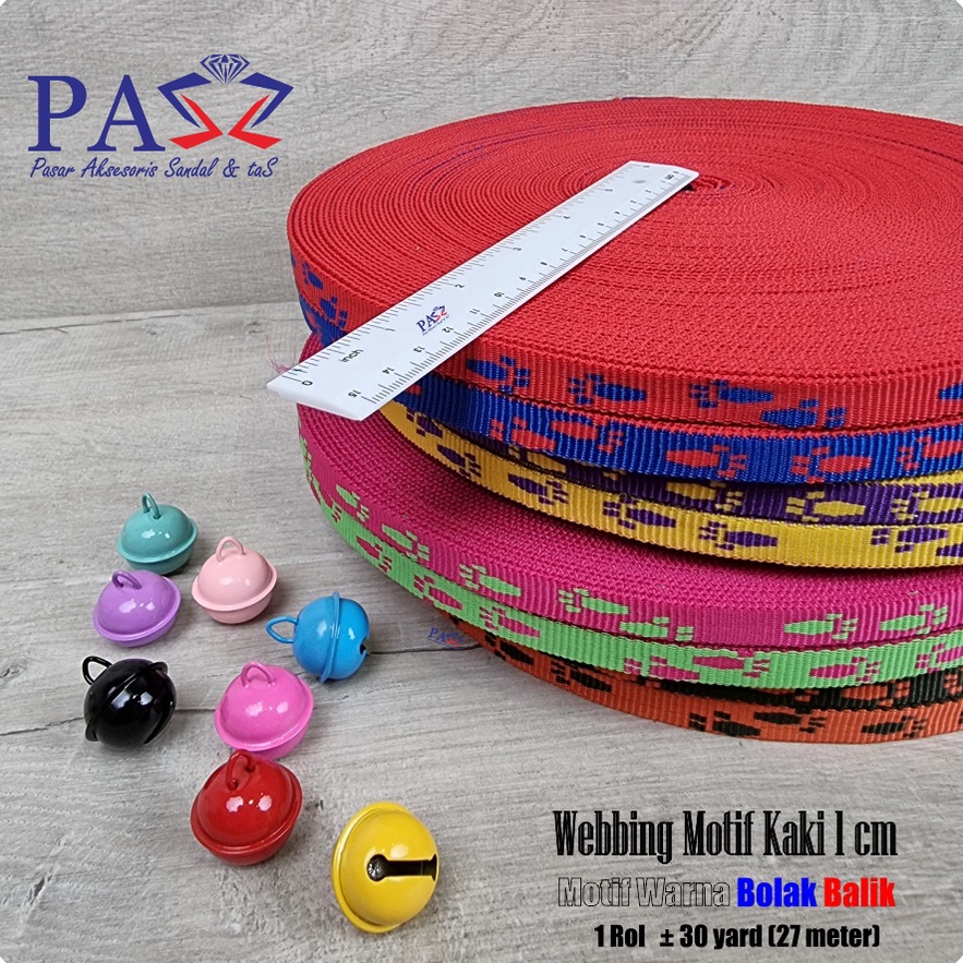 Terbaru dan terlaris Webbing Motif 1 cm M1B isi 3 Yard
