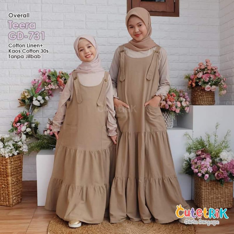 NEW ARRIVAL!! CUTETRIK GAMIS OVERAL IZNI ANAK PEREMPUAN TERBARU ANAK ANAK REMAJA UMUR 6 7 8 9 10 11 