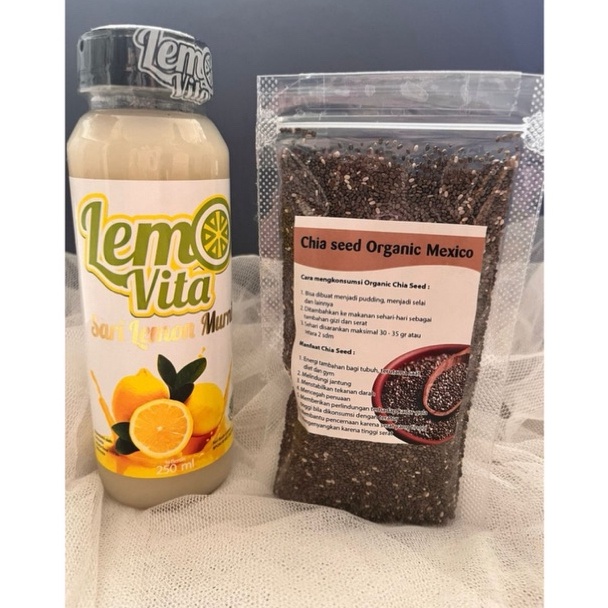 

PGI323 1111 PAKET HEMAT CHIA SEED 1gr LEMOVITA 25ml Paket Jus diet