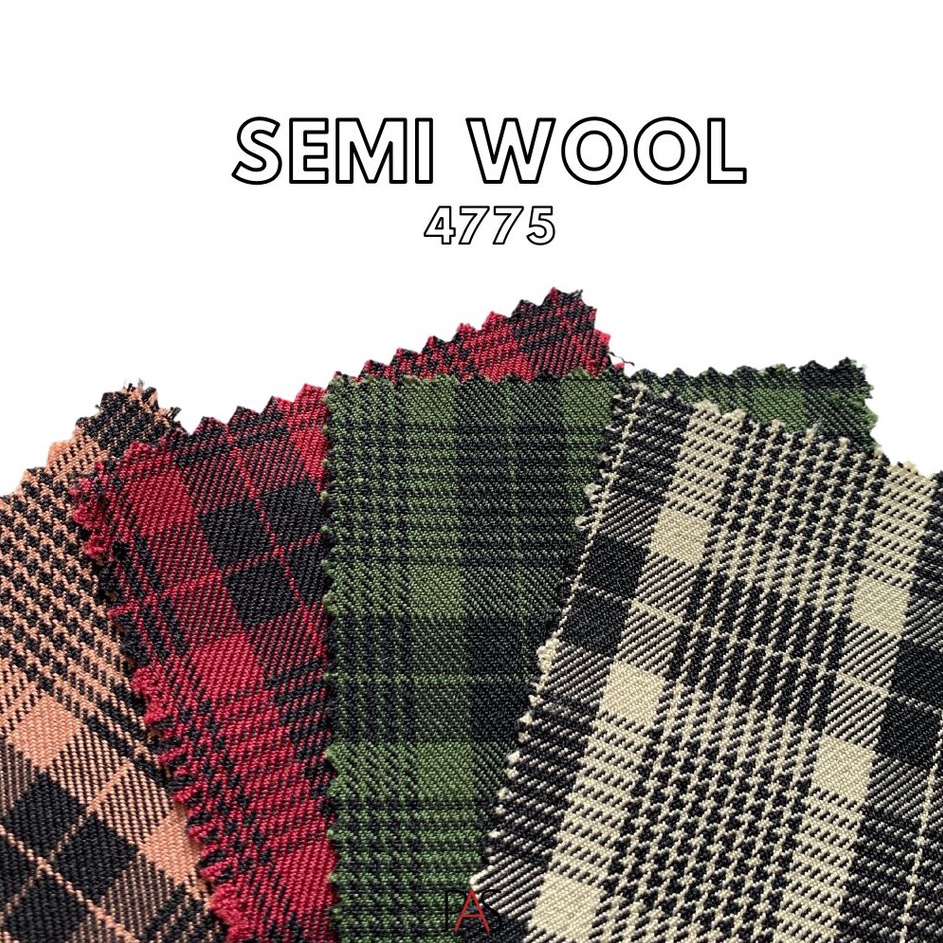 Super Laris MINIMAL 2X KLIK UNTUK 1 YARD Kain Polyester Ecer Bahan Semi Wool 4775 Premium HARGA PER 