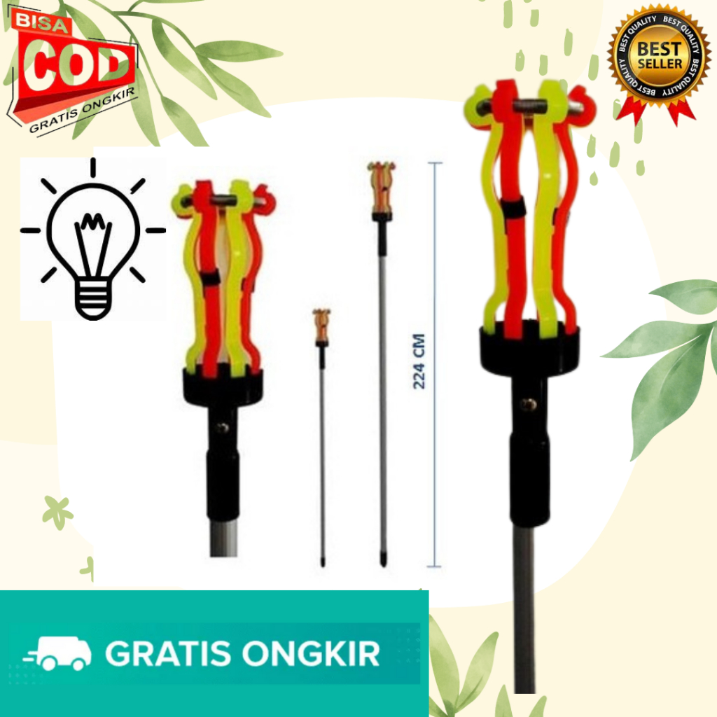 Tongkat Pengganti Lampu 3m Stick Lampu Pasang Ganti Stik Lampu TONGKAT LAMPU STICK TONGKAT PEMASANG 