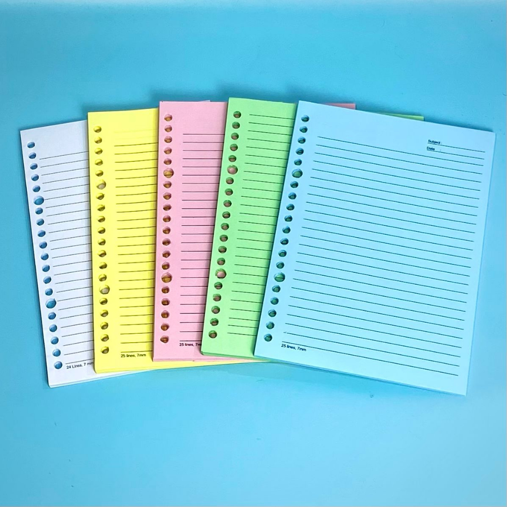 

Kertas Loose Leaf A5-50 Warna Warni/Refil Binder Note
