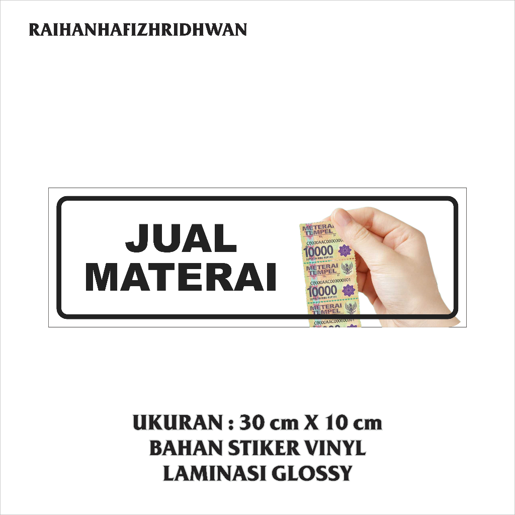

STIKER VINYL JUAL MATERAI