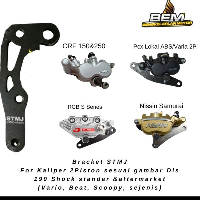 Bracket Breket STMJ Kaliper 2P 190mm Vario Scoopy Spacy Beat Series