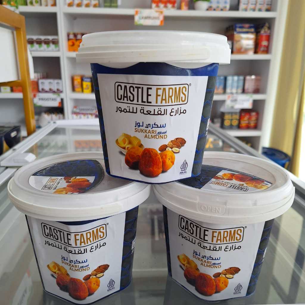 

Castel Farms kurma sukari mixed almond ember 800gr enak lezar halal