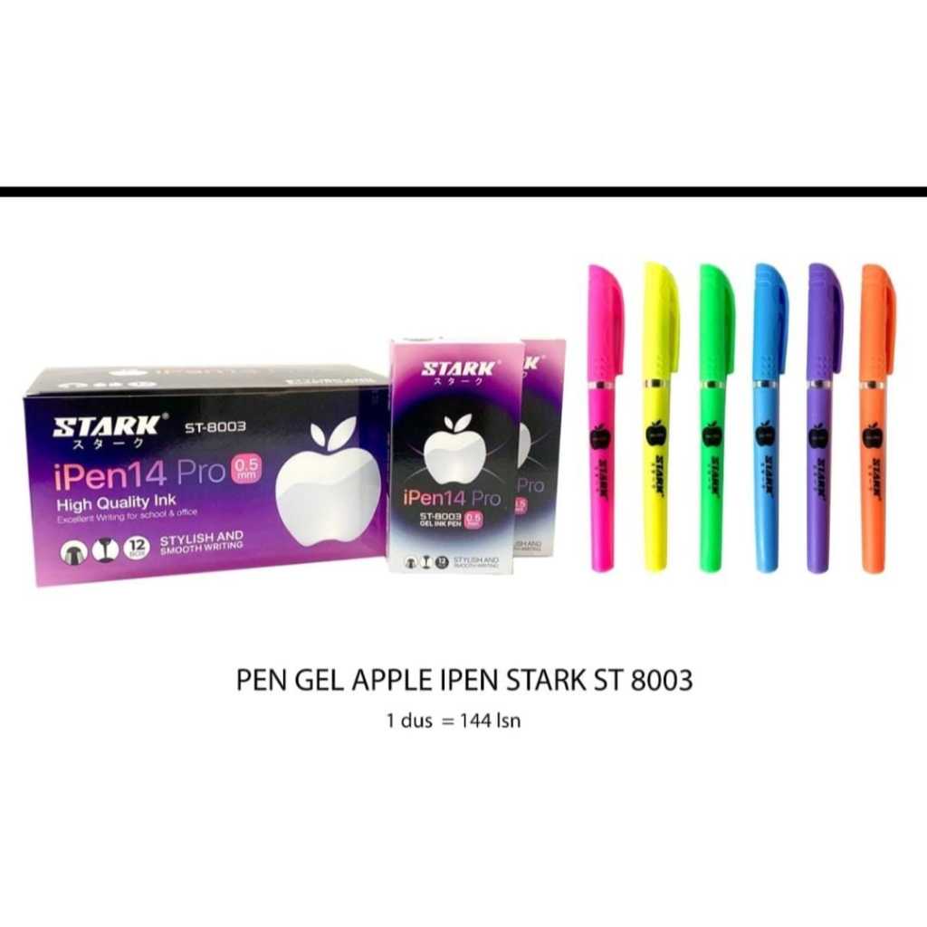 

Pulpen Gel Apel Ipen 0.5mm STARK (12pc)