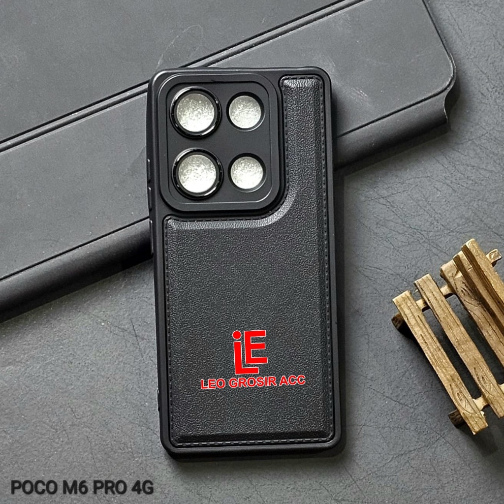 POCO M6 PRO 4G CASE LEATHER PRO SOFTCASE BLACK POCO M6 PRO 4G