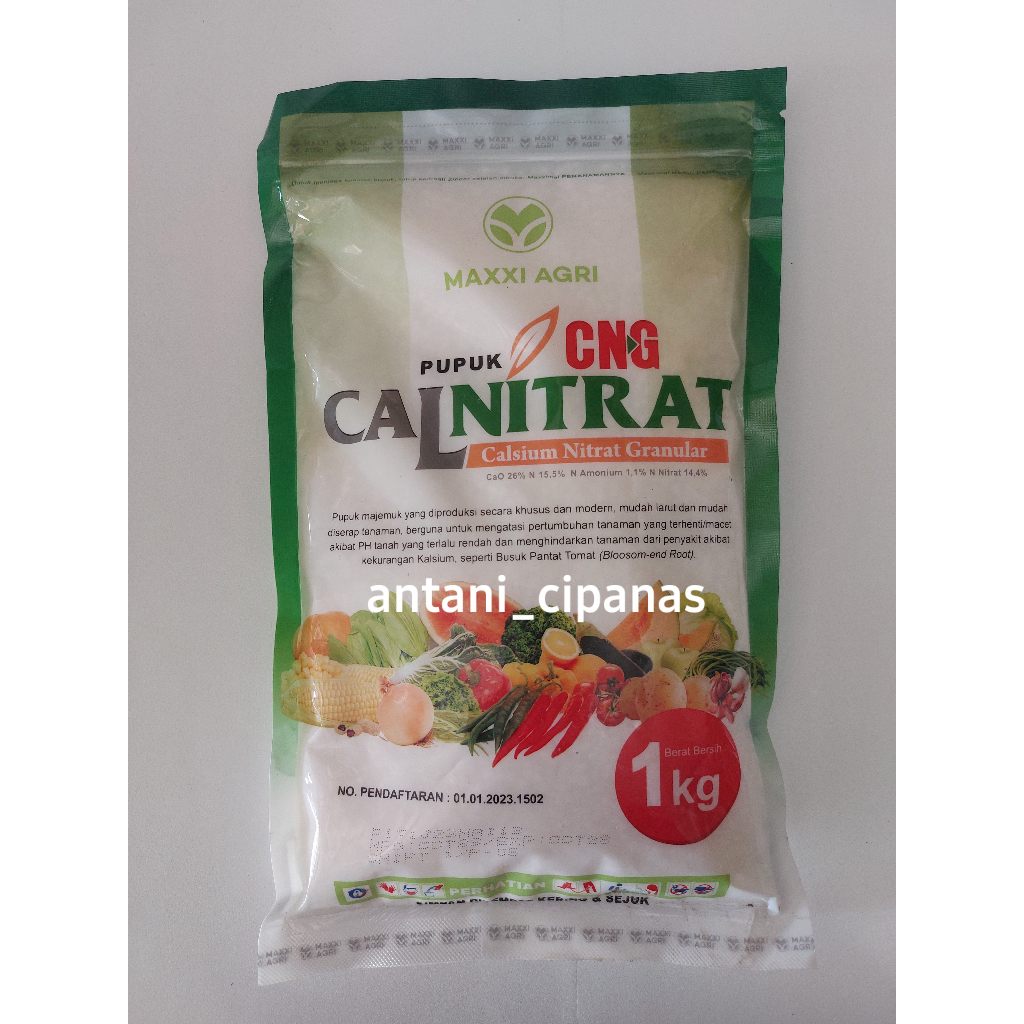 PUPUK CNG CALNITRAT 1KG CALSIUM NITRAT GRANULAR MAXXI AGRI