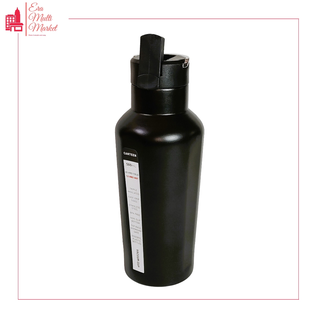 Termos / Tumbler Stainless Steel Canteen 500 ml Vacuum Flask Warna Hitam SD-1198