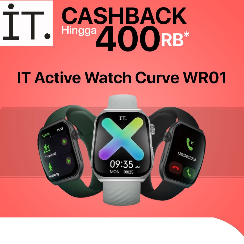 IT Active Watch Curve SmartWatch WR01 Garansi Resmi