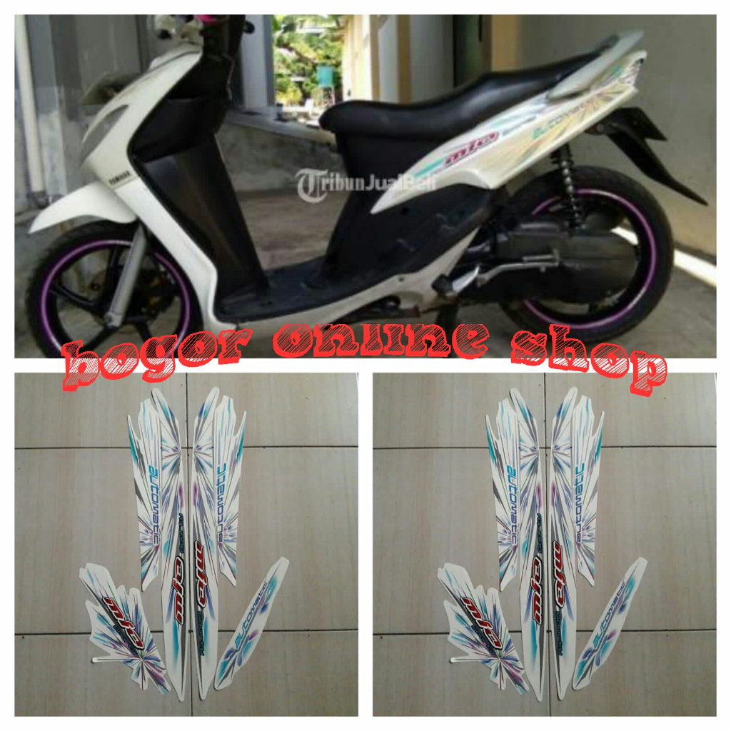 striping stiker motor mio sporty 2008 putih