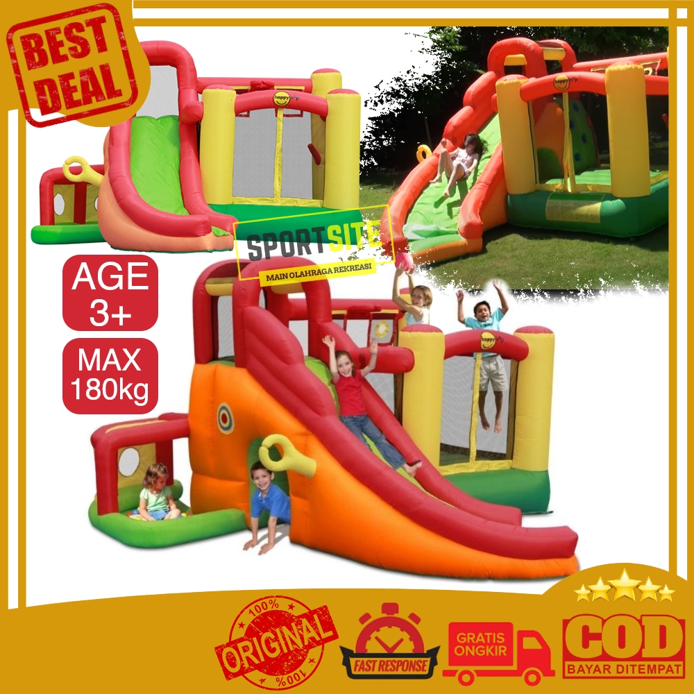 Happy Hop Bouncy Castle 11 in 1 Mainan Rumah Balon Anak Perosotan Slide