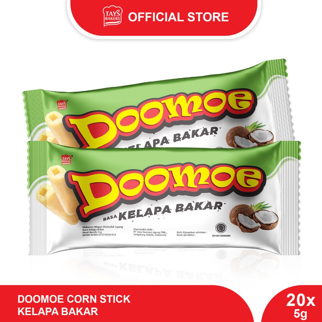 DOOMOE CORN STICK KELAPA BAKAR - 5gr x 20