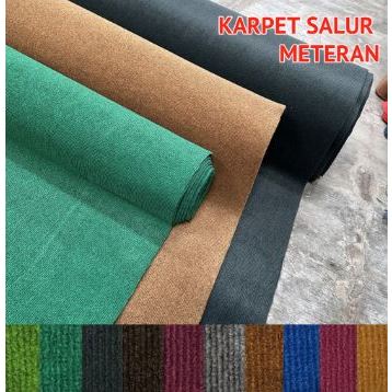 TERMURAH SESHOPEE Karpet Kambal Tikar Permadani Salur Bludru Meteran Polos Lantai Masjid Panggung Ka