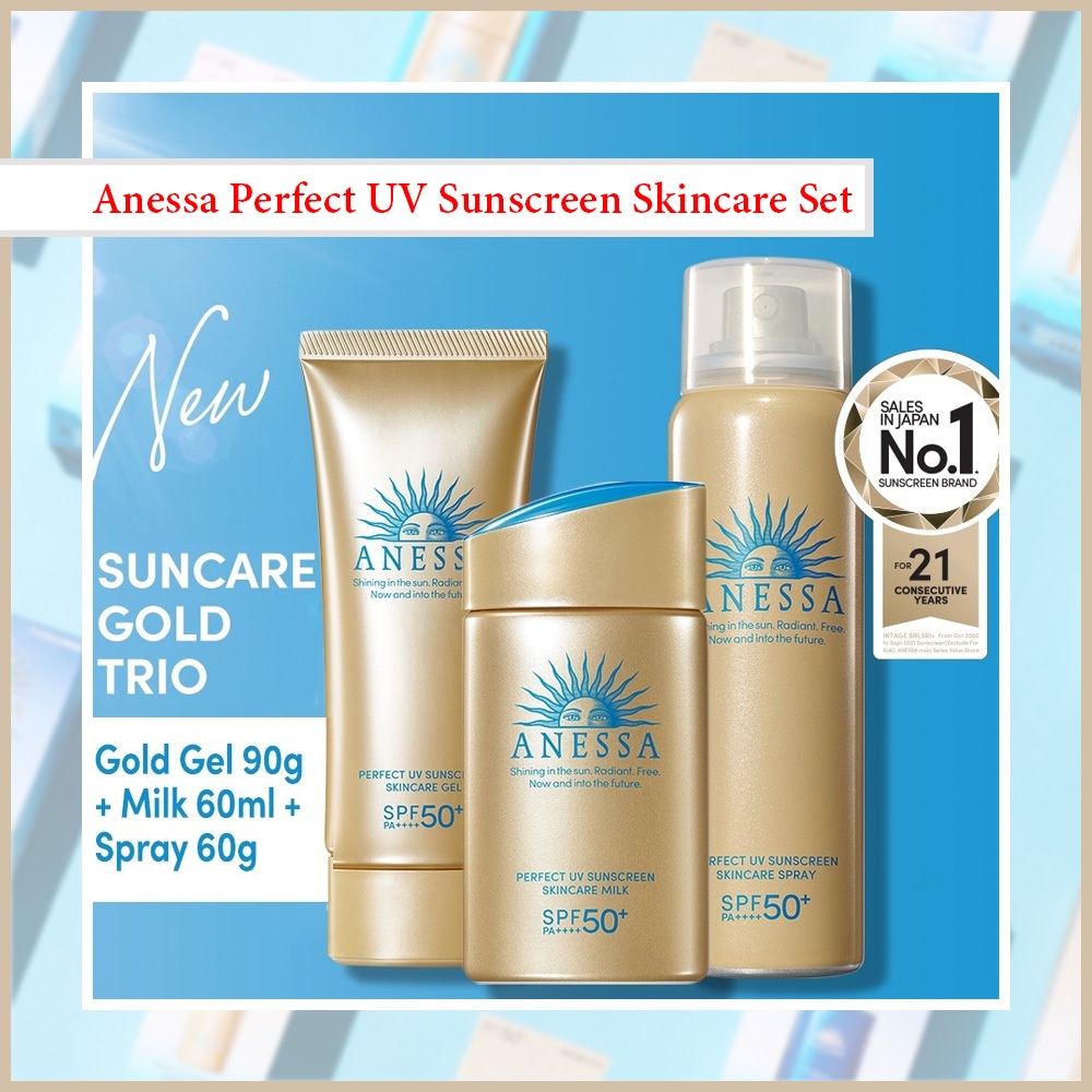 Anessa Sunscreen Original Anessa Perfect UV Sunscreen Skinc are Milk/Gel/Spray SPF 50+ PA++++