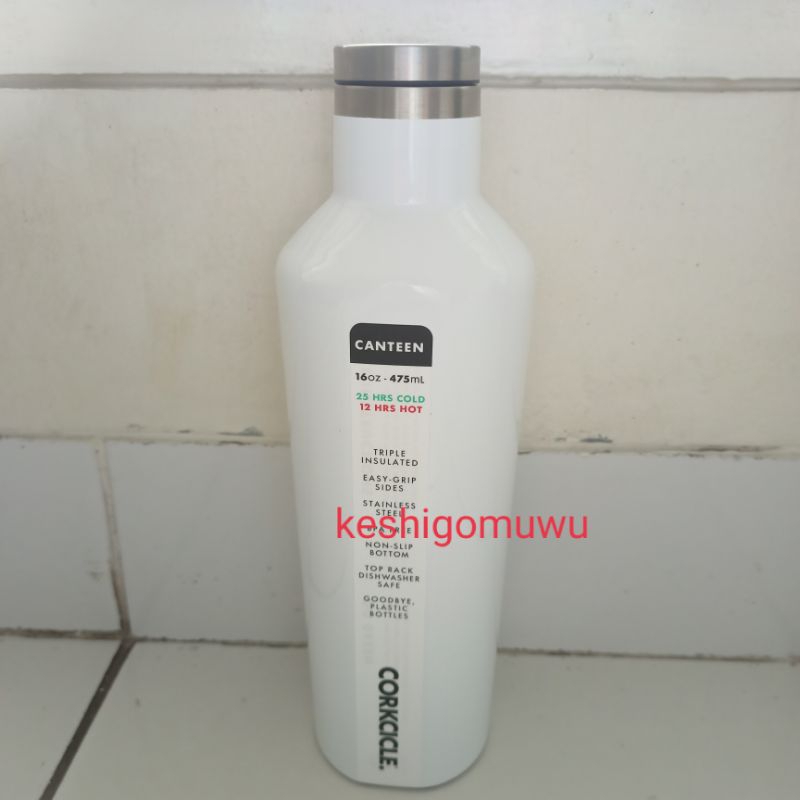 [BACA DESKRIPSI] corkcicle canteen 16Oz classic white tumbler bottle
