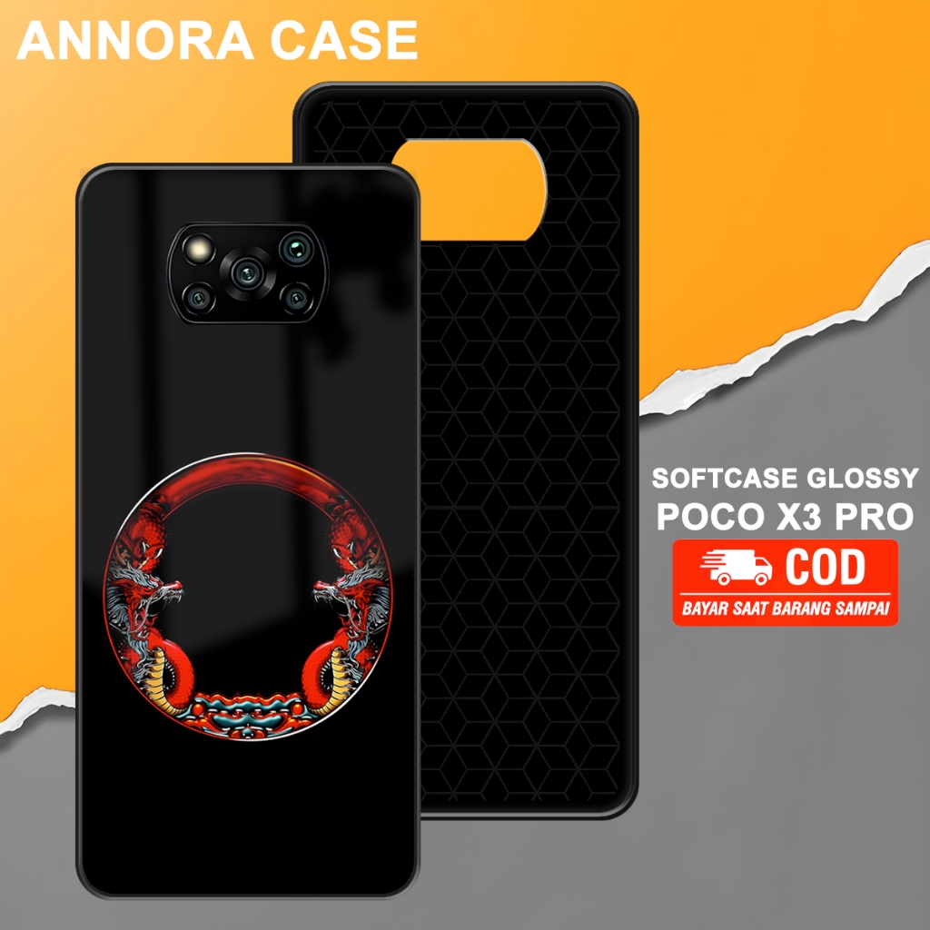 Softcase Glossy Motif Terbaru New Case anti jamur cocok untuk Poco X3 Pro X3 NFC Poco X3 Dan all tip