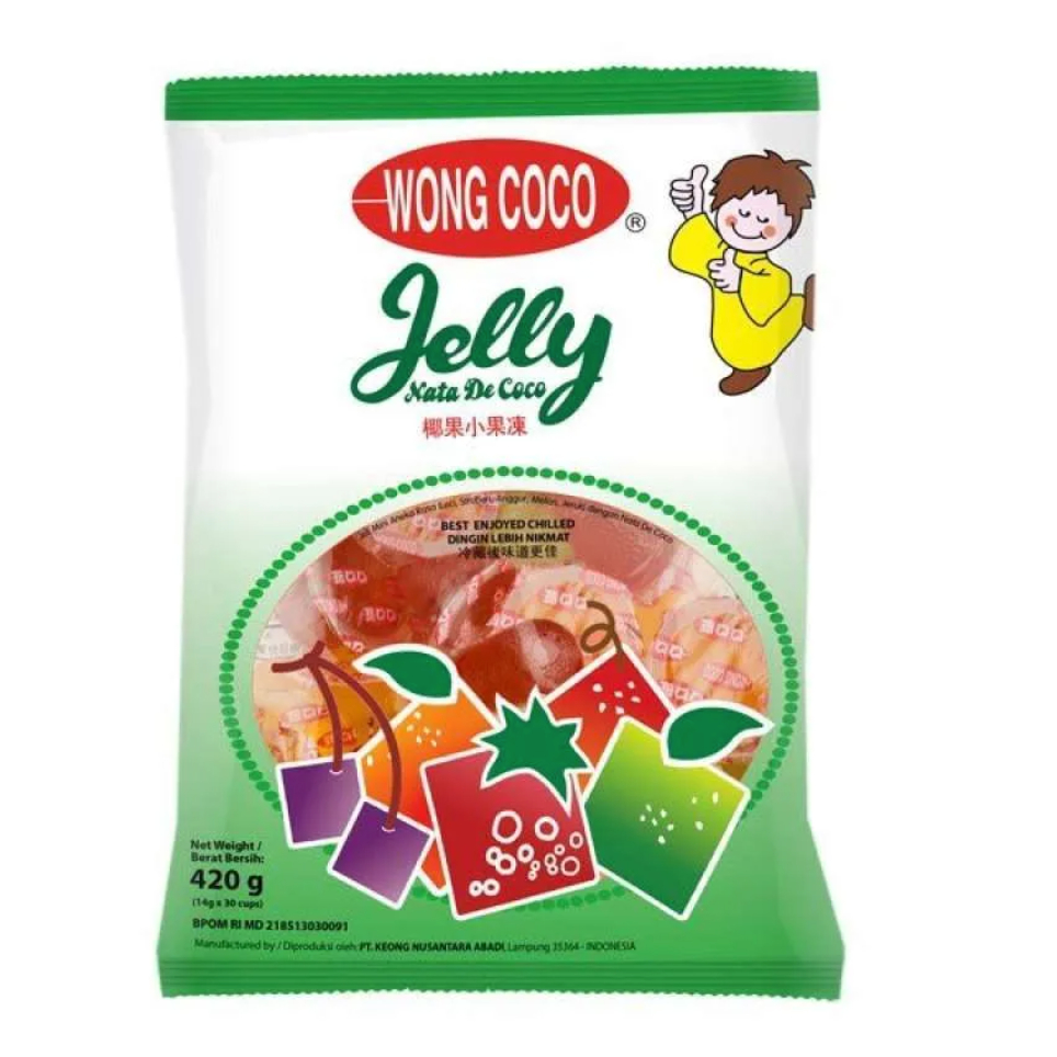 

Wong Coco Jelly Nata De Coco 420gr / 14gr x isi 30s