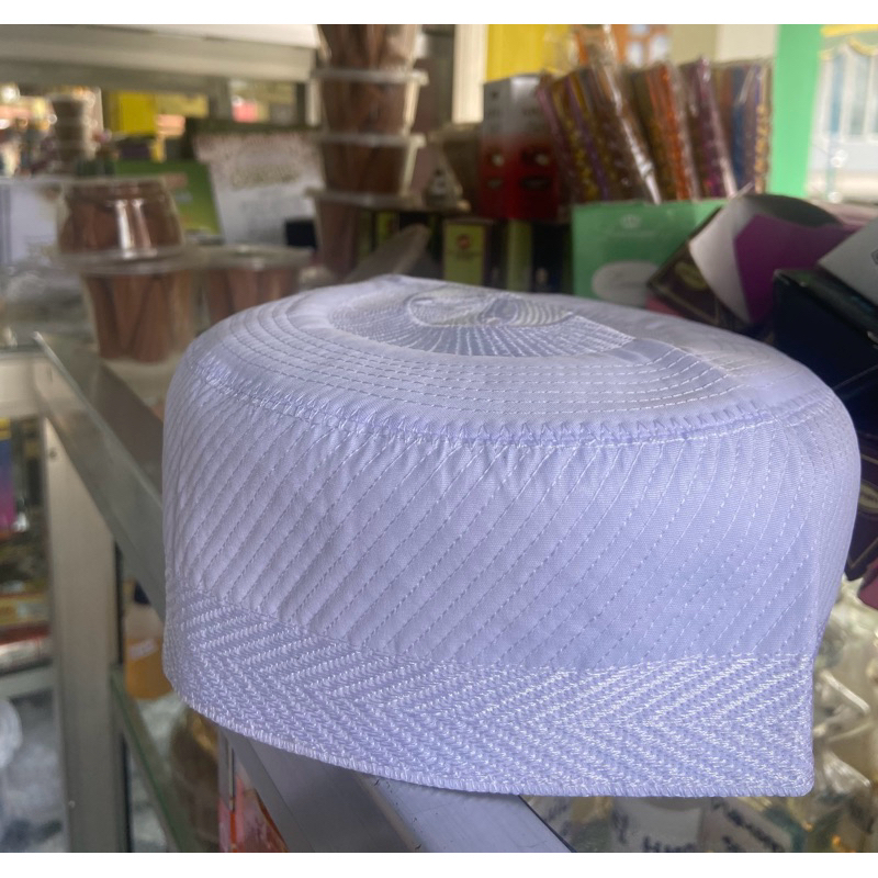 kopiah Bangladesh /Peci Putih Lokal Madinah