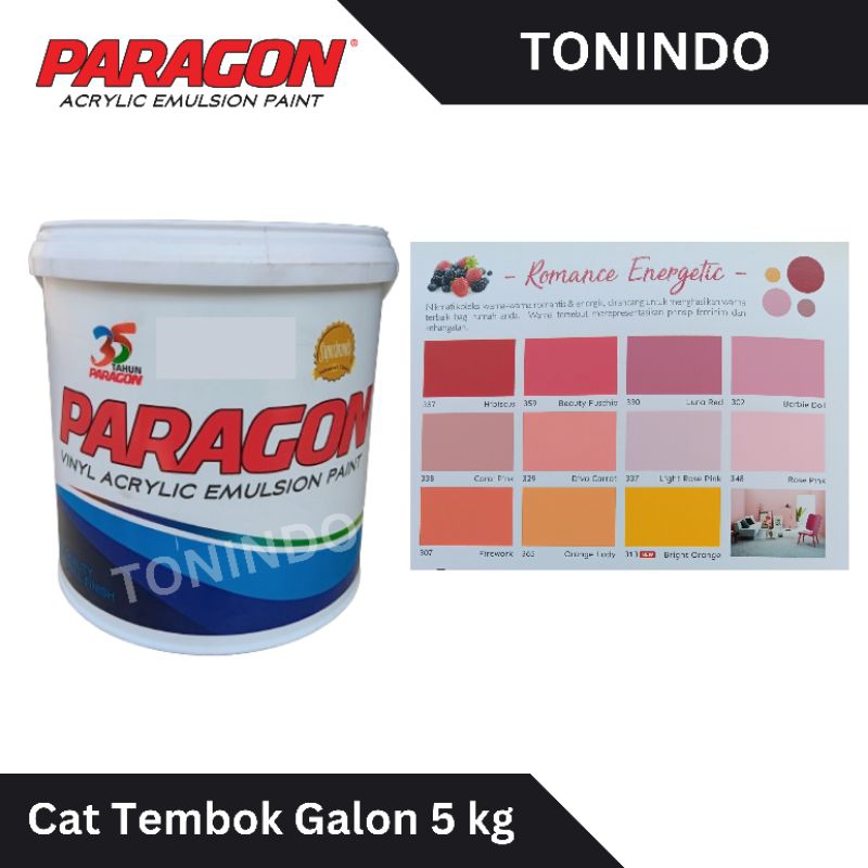 Cat Tembok Paragon 5kg/Galon Warna