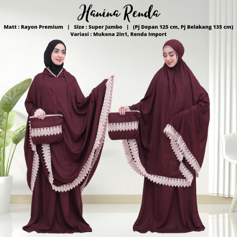 Mukena Hanina Renda, Mukena Renda, Mukena Premium
