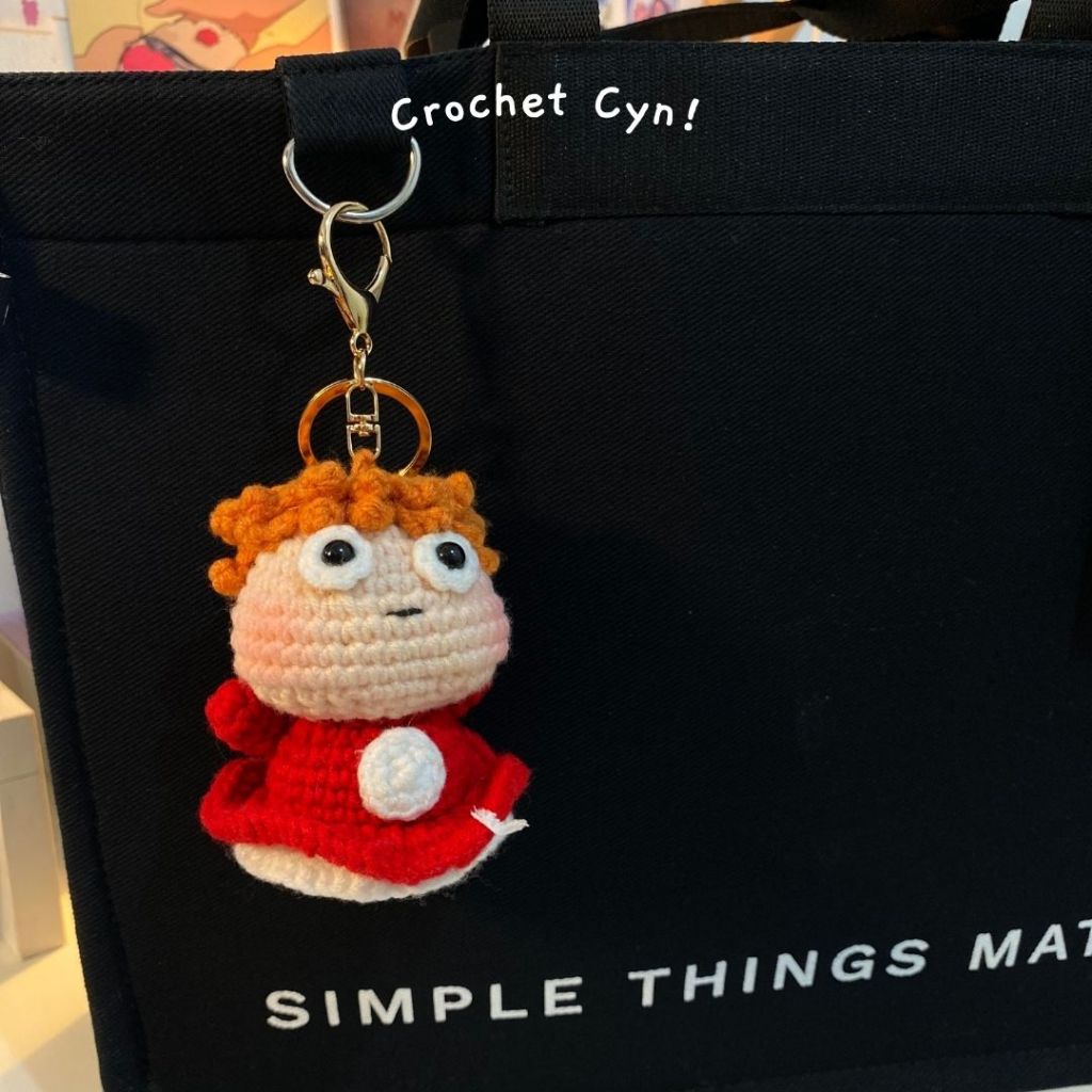 [crochetbycyn] Ghibli Ponyo Crochet Keychain | Boneka Rajut Ghibli Ponyo |  | Amigurumi / Crochet Ke