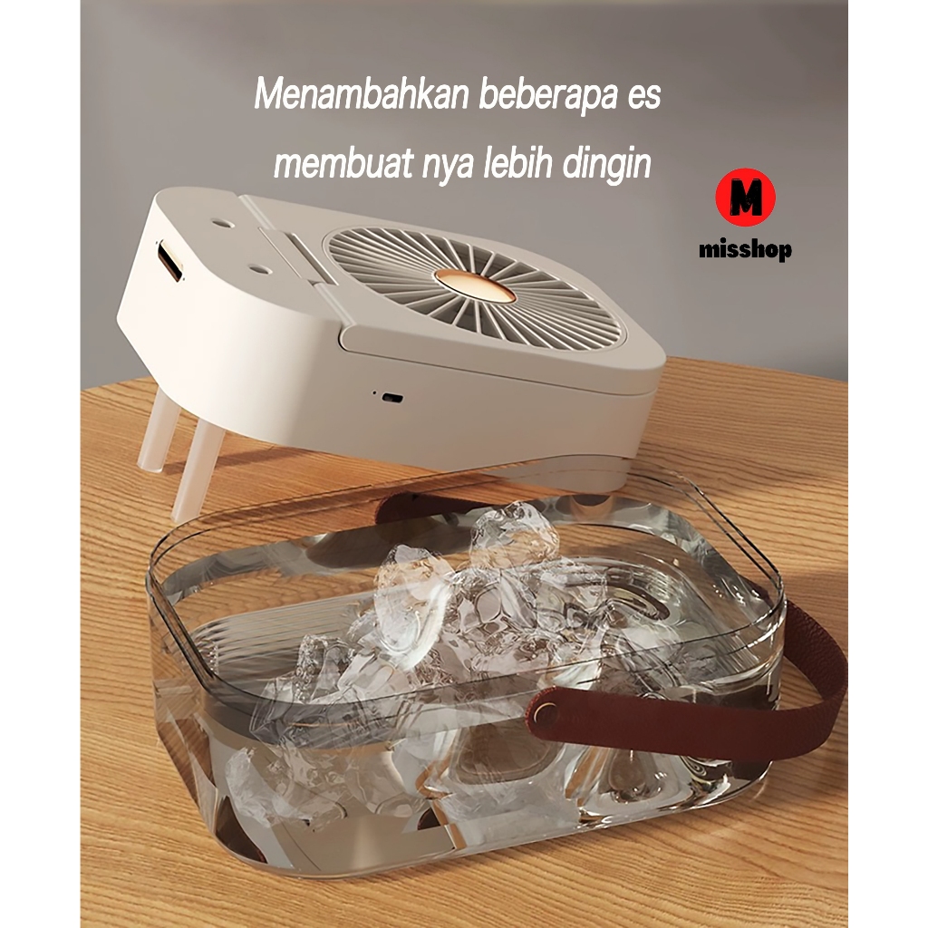 (MS)Kipas Angin AC Mini Fan Portable-Remote Control Bisa Di Lipat