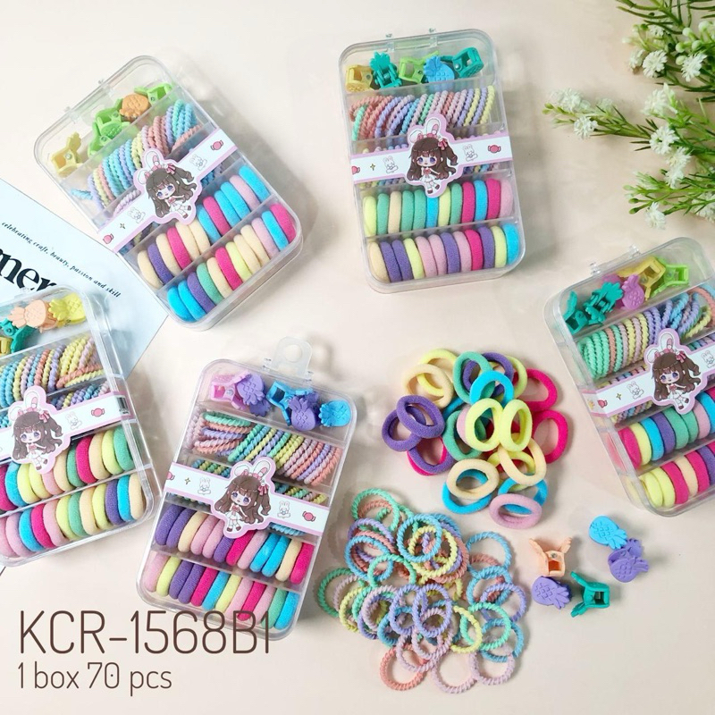 [READY] AKSESORIS RAMBUT SET ANAK MODEL KOREAN / KUNCIRAN JEPITAN IKAT RAMBUT ANAK ELASTIS KODE SJ02