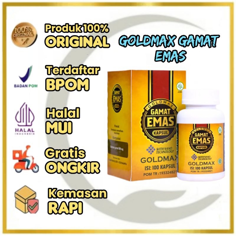Goldmax 100% Asli Original Walatra Gamat Emas 100 Kapsul BPOM