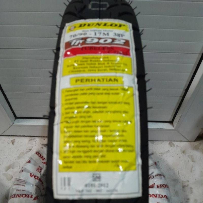 BAN LUAR DEPAN JUPITER Z1 SUPRA X125 RING 17 DUNLOP TT902 70/90-17 BONUS PENTIL TUBELESS