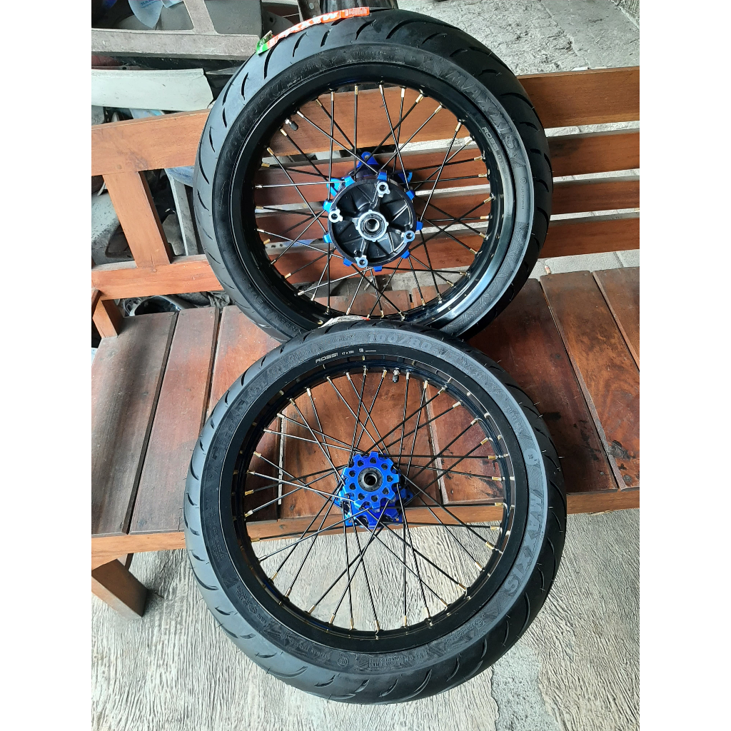 Wheelset Supermoto CRF Ban Maxxis Baru Roda Ring 17 Sumo CRF Murah