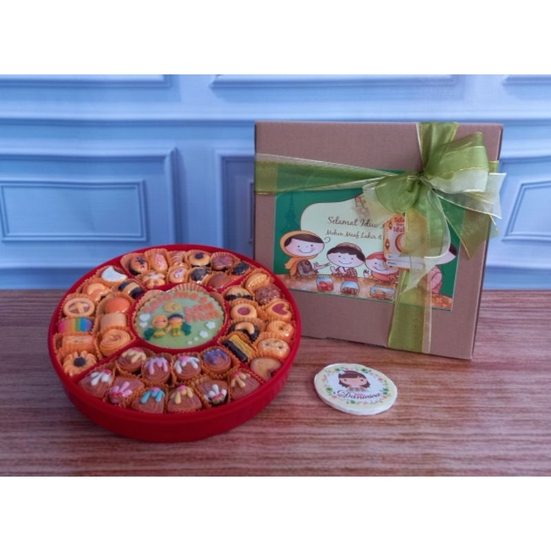 

.IF10 - Coklat karakter dan ucapan selamat idul fitri - Candy tray (ds bgr)