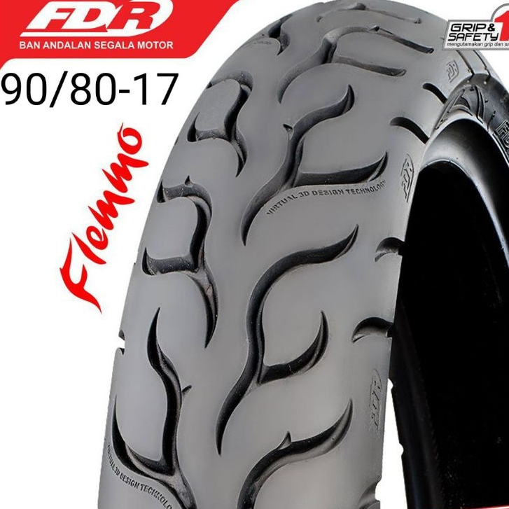 BAN LUAR MOTOR FDR 90/80-17 FLEMMO TT / TUBETYPE