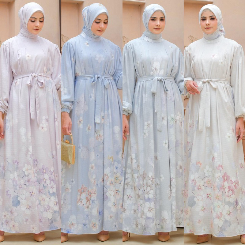 LUNA SET HIJAB | SET HIJAB PREMIUM | SET GAMIS KEKINIAN | GAMIS BUTIK | GAMIS MOTIF