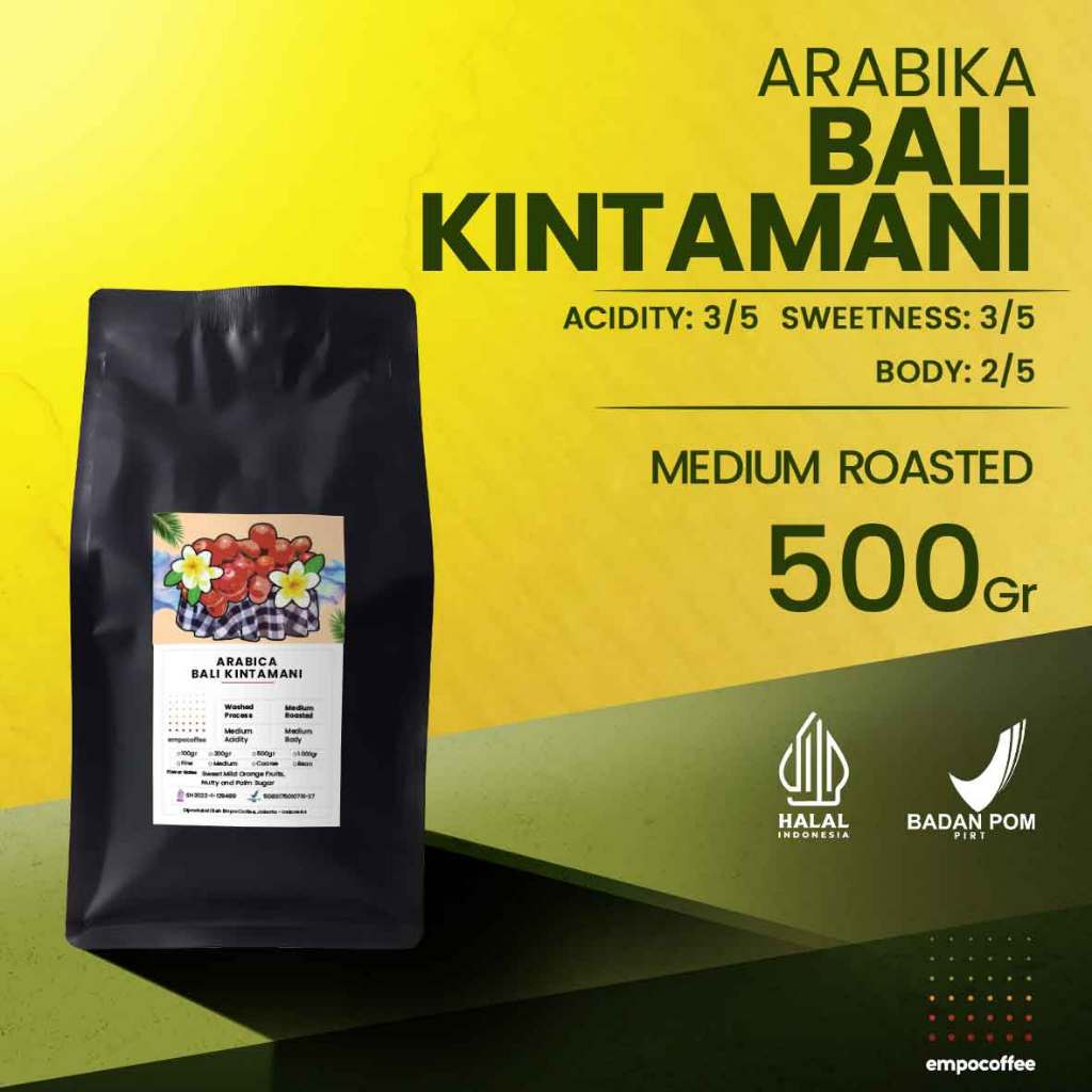 

Empo Coffee Biji Kopi Bubuk Arabika Bali Kintamani Arabica Coffee Roasted Bean Coffe Roast Beans 500 Gram