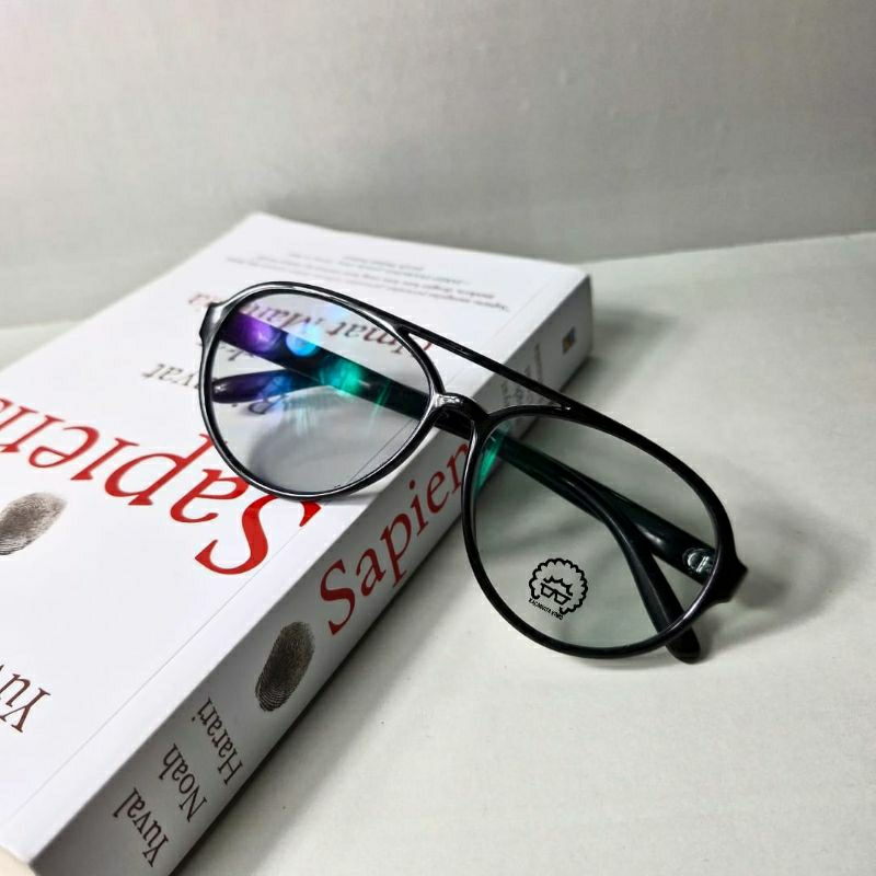 Frame Kacamata Photocromic Progresif Kriptop Bifocal Pria dan Wanita Baca Plus  Aviator Anti Radiasi