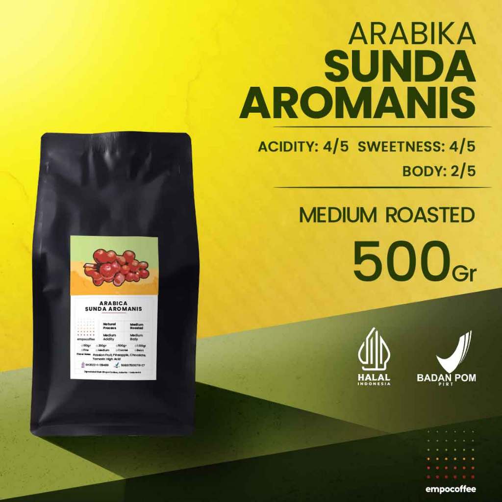 

Empo Coffee Biji Kopi Bubuk Arabika Sunda Aromanis Specialty Arabica Coffee Bean Klasik Beans 500 Gram