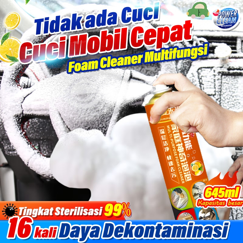 Model Baru 2024 645ml pembersih interior mobil purgo foam cleaner cleaningpencuci mobil foam cleaner