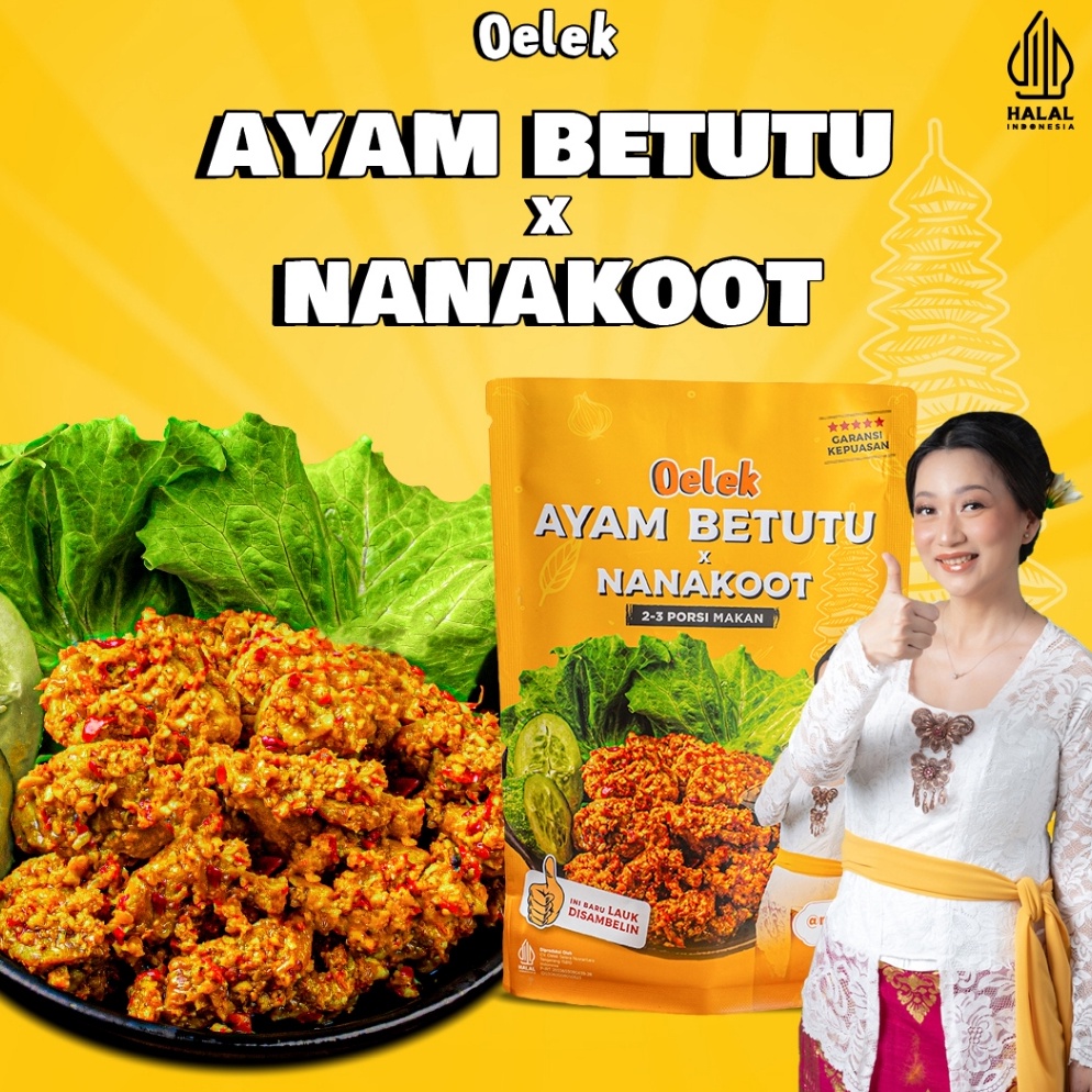 

KYA269 PAKET LENGKAP Oelek Ayam Betutu x Nanakoot Lauk Ayam Betutu Lauk Siap Saji