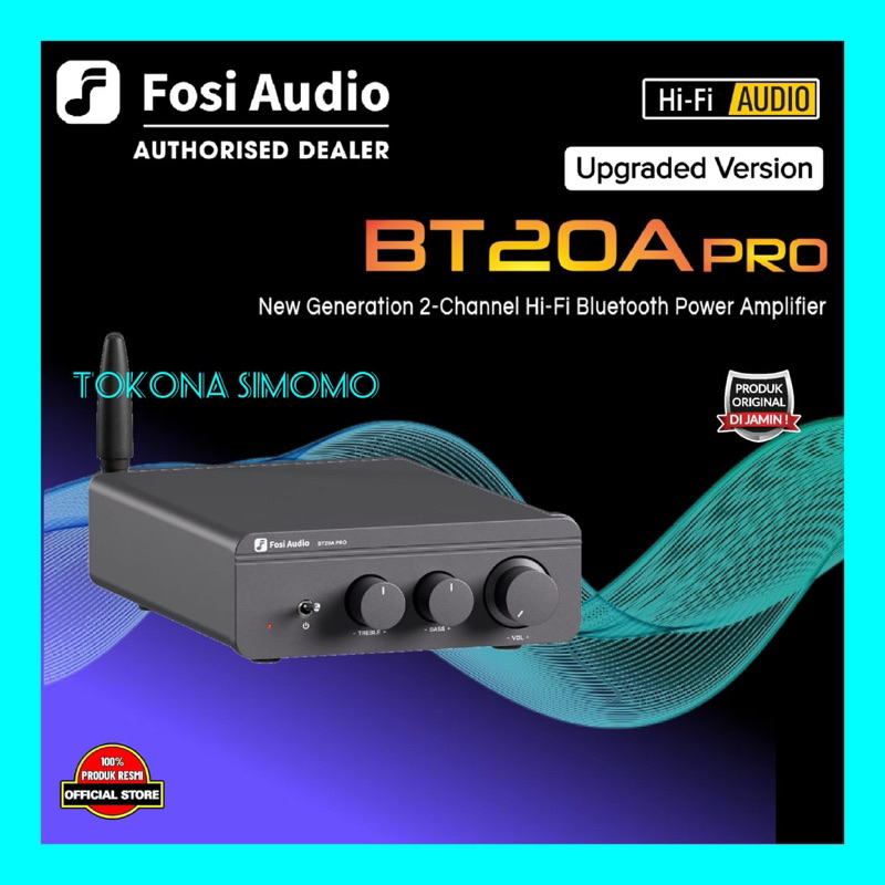 Fosi Audio BT20A Pro 2-Channel Hi-Fi Bluetooth Power Amplifier