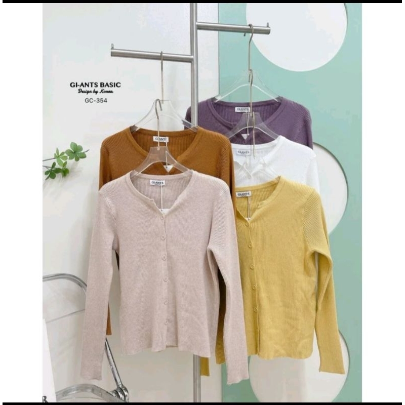 prelo - outer cardigan Giants Basic warna ungu