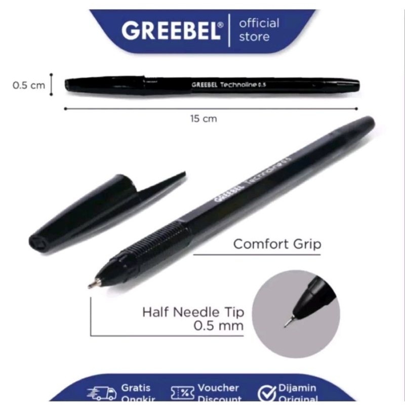 

PULPEN TUTUP GREEBEL TECHNOLINE 0.5 (1 LUSIN)