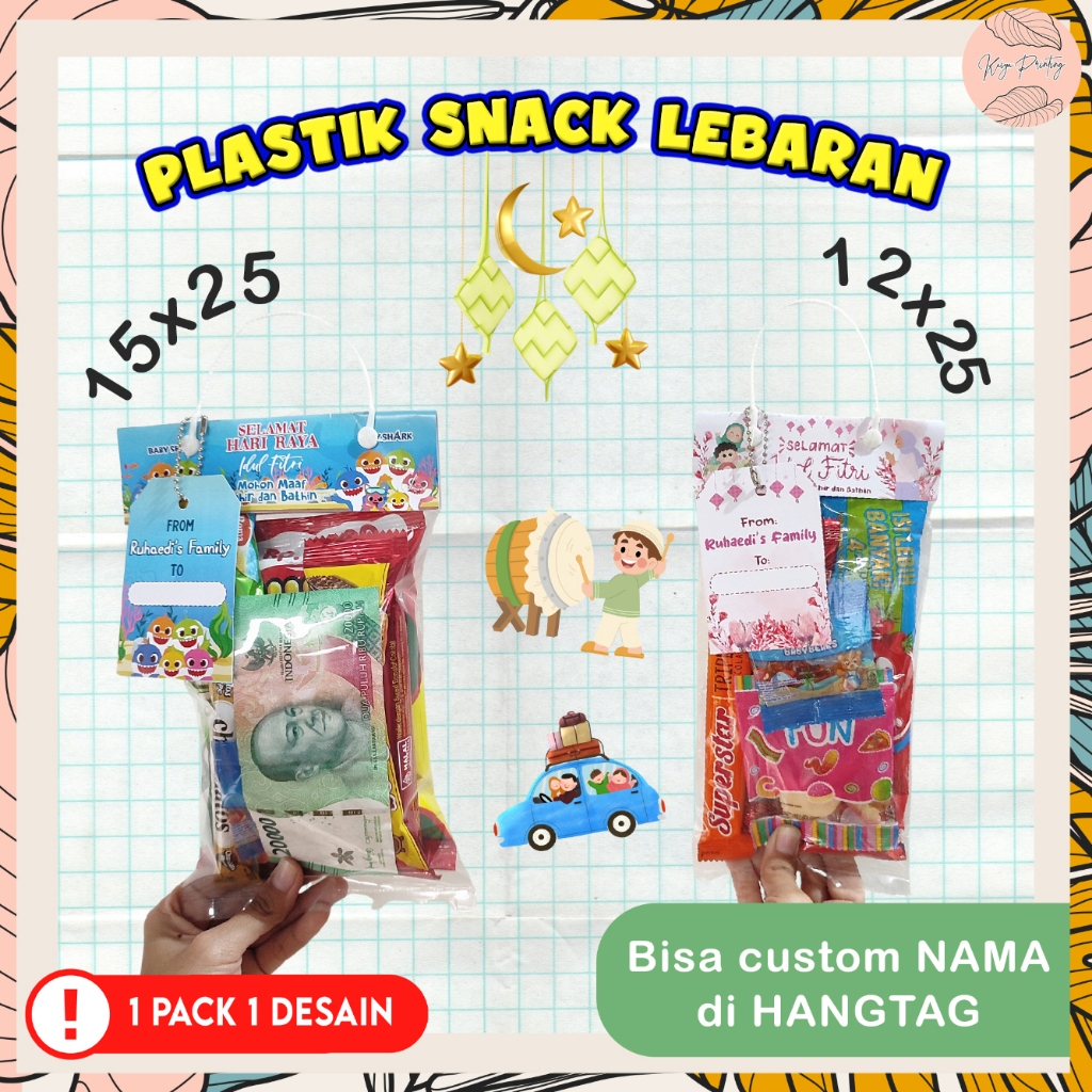 

(Isi 10pcs) PLASTIK SNACK LEBARAN / AMPLOP LEBARAN